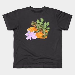 Fire-Bellied Toad and Honey Calcite Kids T-Shirt